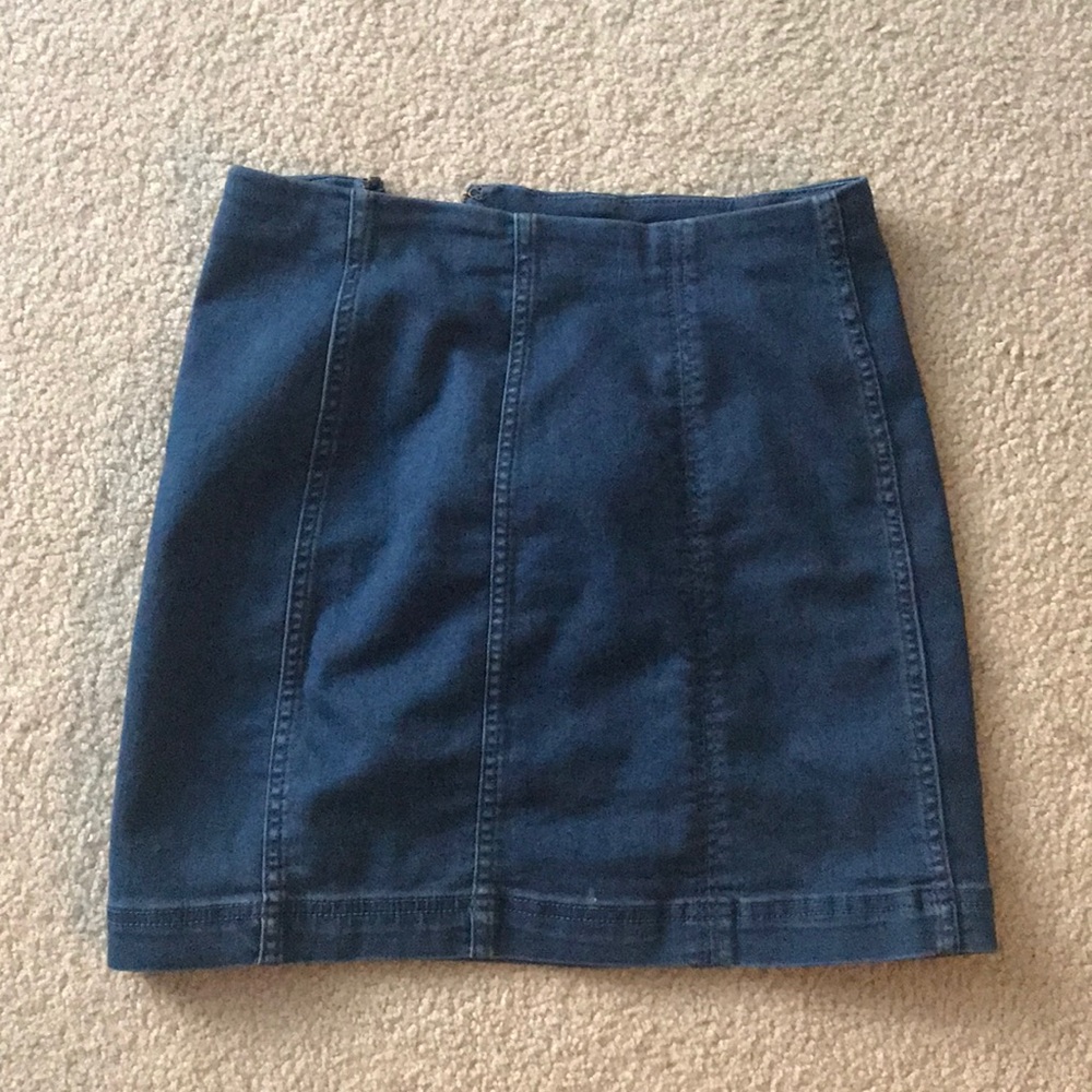 Free People denim skirt
